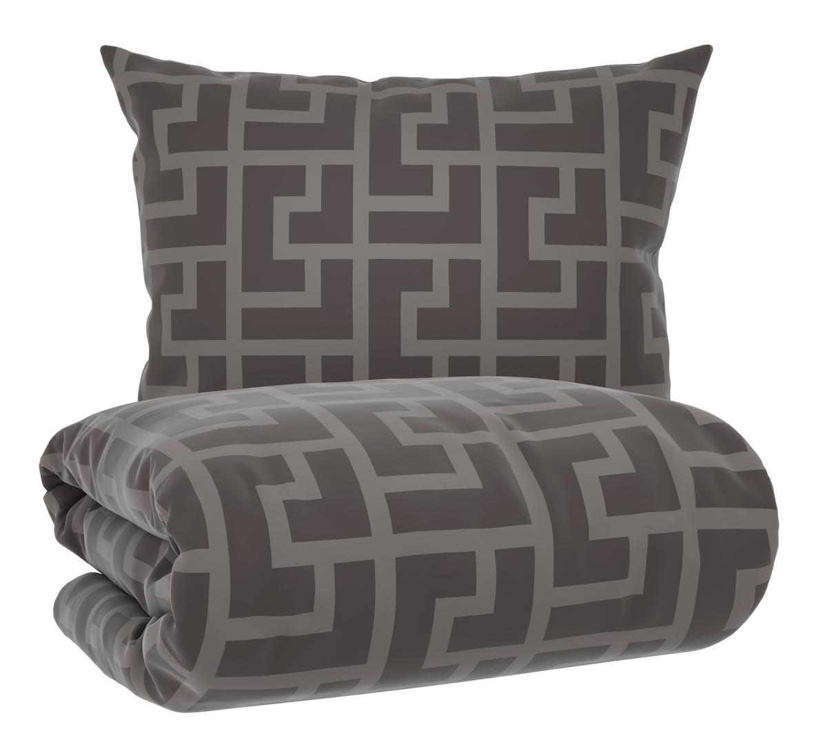 POVLEČENÍ MÄANDER - šedavě hnědá, Romantický / Rustikální, textil (140/200cm) - Mömax