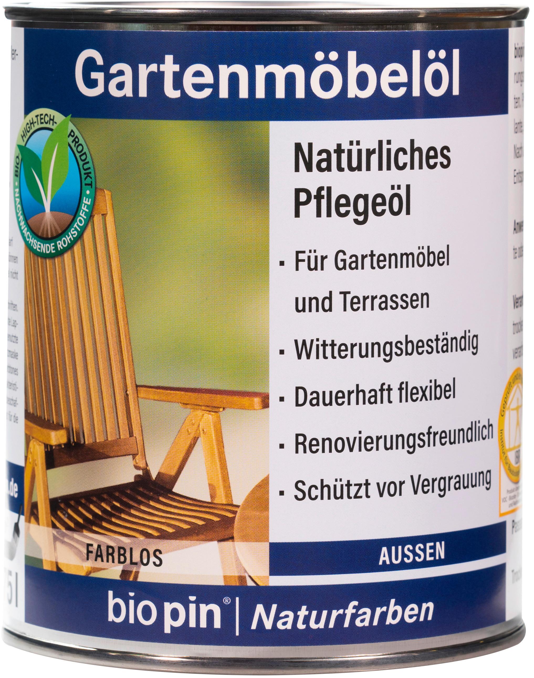 Möbelpflege Biopin Gartenmöbel Öl - Basics, Metall (0,75l)