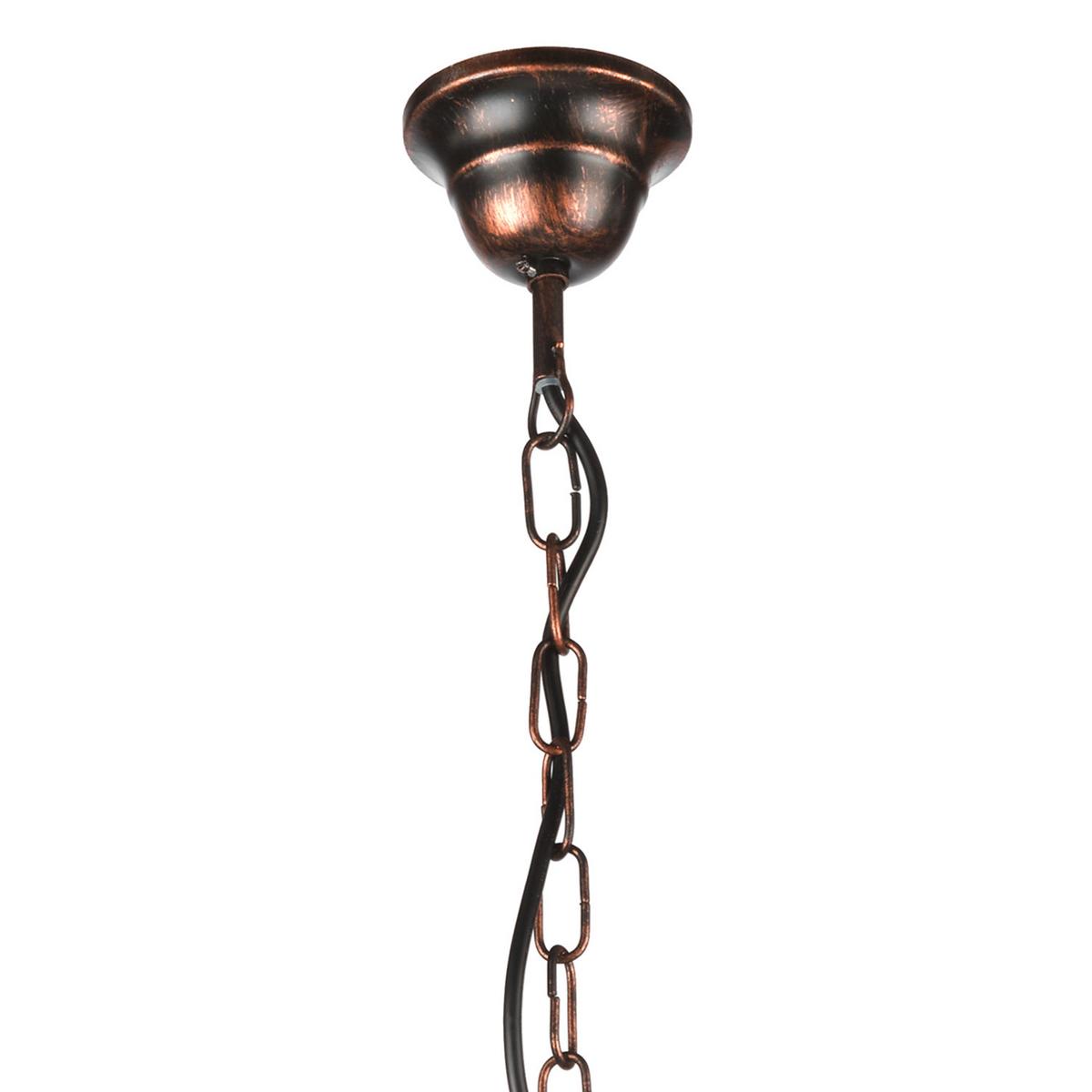 Kronleuchter Rosso Braun L: 55 cm - Braun, Basics, Metall (55/55/80cm)