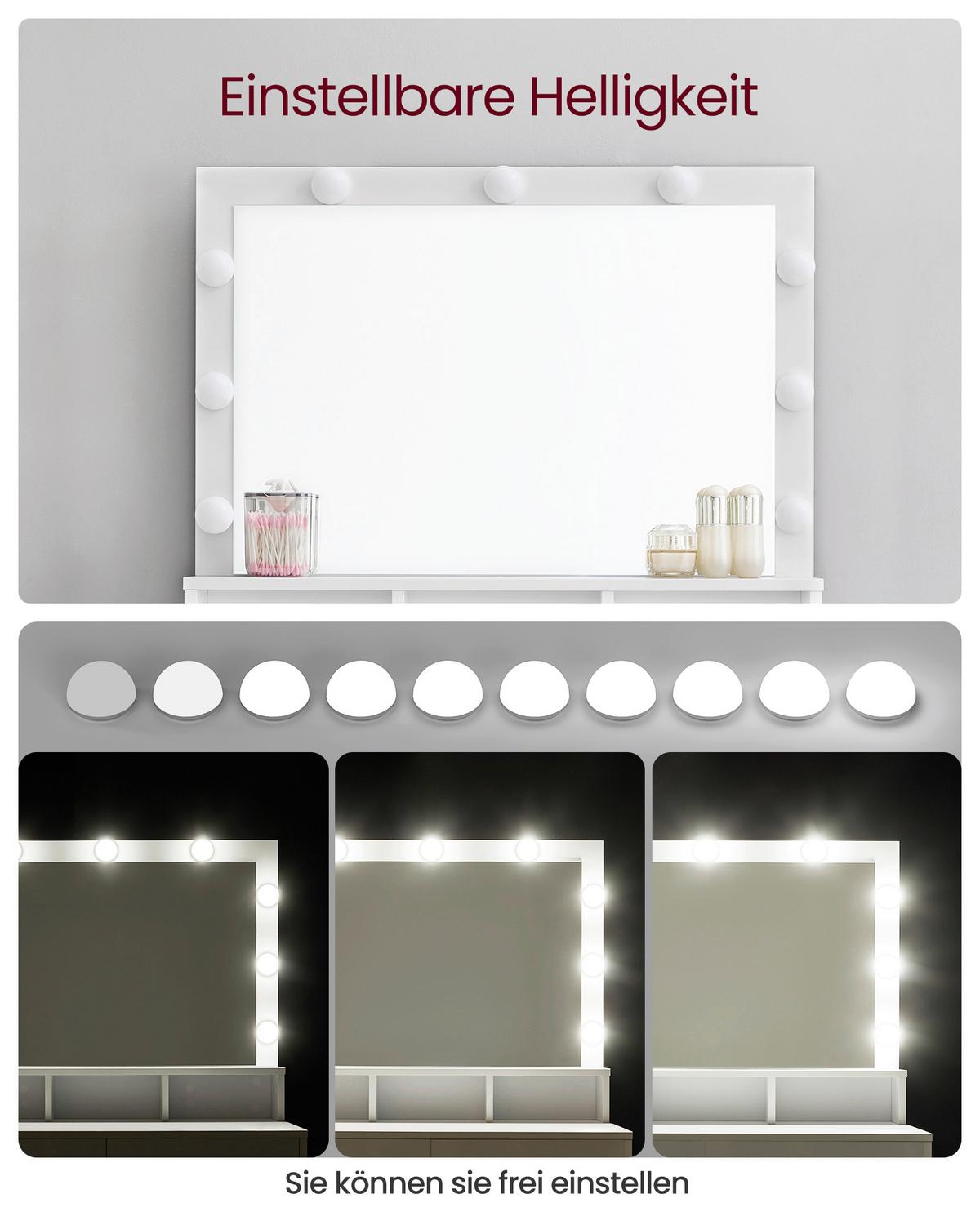 Toaletní stolek š. 80 cm, bílý - bílá, Trend, kompozitní dřevo/sklo (80/40/140cm) - Boxxx