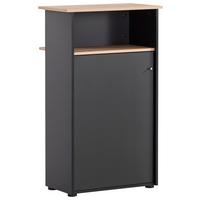 Stehpult Empfangstresen 660 - Schwarz/Eiche Artisan, MODERN, Holzwerkstoff (65,8/110,5/44cm) - MID.YOU