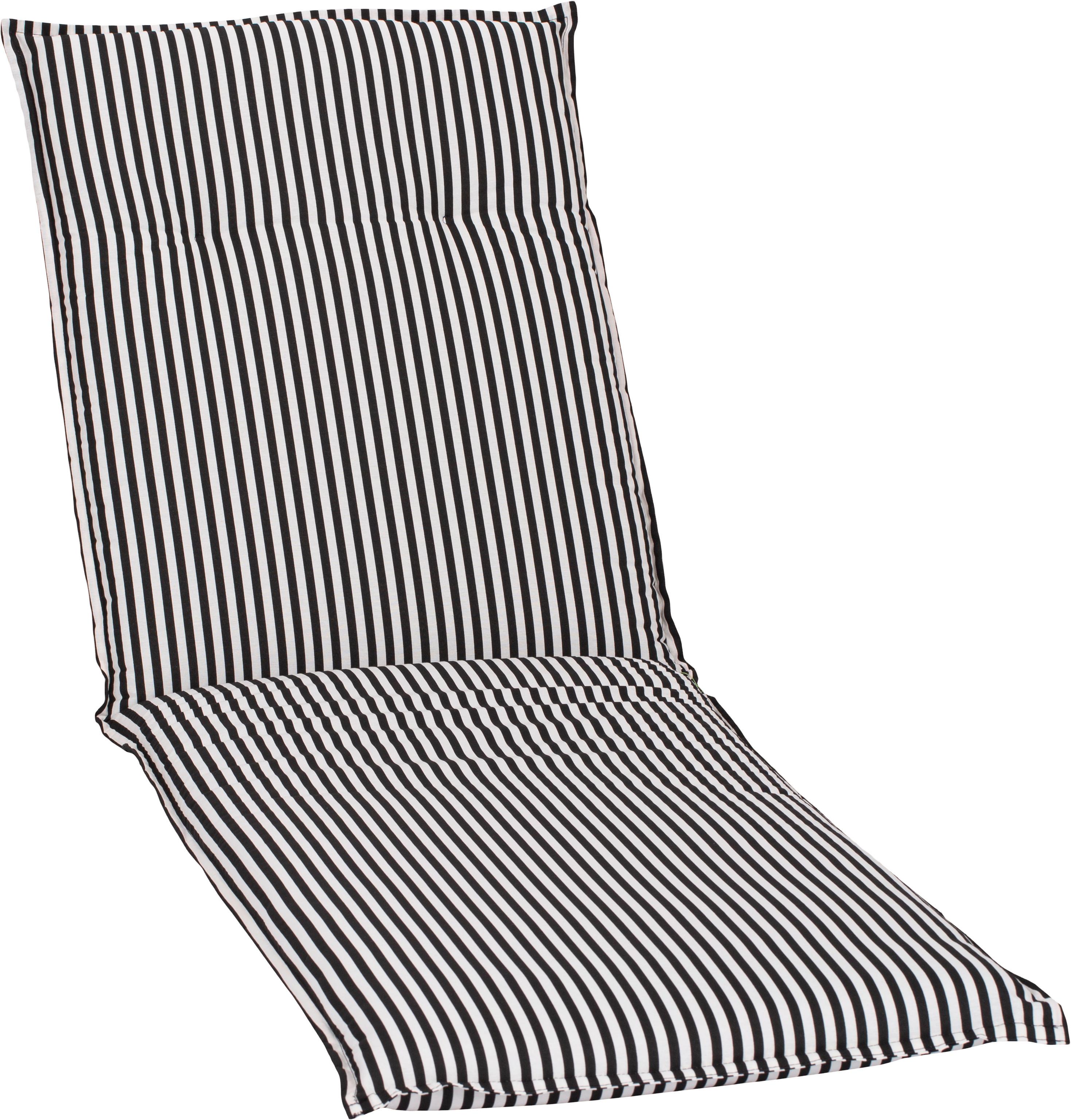 Auflage für Liege Tupelo 191x58x8 cm Schwarz / Weiß - Schwarz/Weiß, Basics, Textil (191/58/8cm) - Gardenson