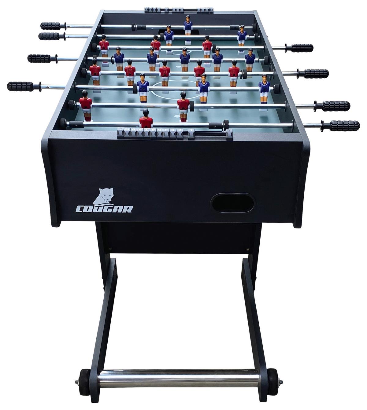 Tischfußball Holz Schwarz 2 Bälle, klappbar - Schwarz, KONVENTIONELL, Holz (61/81/122cm) - Ambia Garden