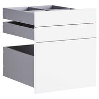 Schubladeneinsatz Unit Weiß B: 45,3 cm 3 Fächer - Weiß, MODERN, Holzwerkstoff (45,3/50,3/47cm) - Ondega