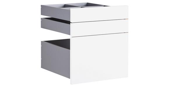 Schubladeneinsatz Unit Weiß B: 45,3 cm 3 Fächer - Weiß, MODERN, Holzwerkstoff (45,3/50,3/47cm) - Ondega