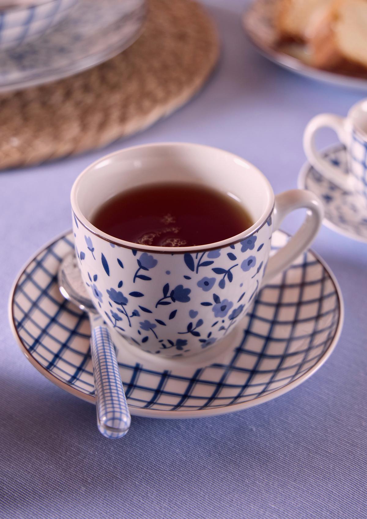 Kávéscsésze És Csészealj Country Side 6 Főre - kék/fehér, Design, kerámia (200ml) - Luca Bessoni