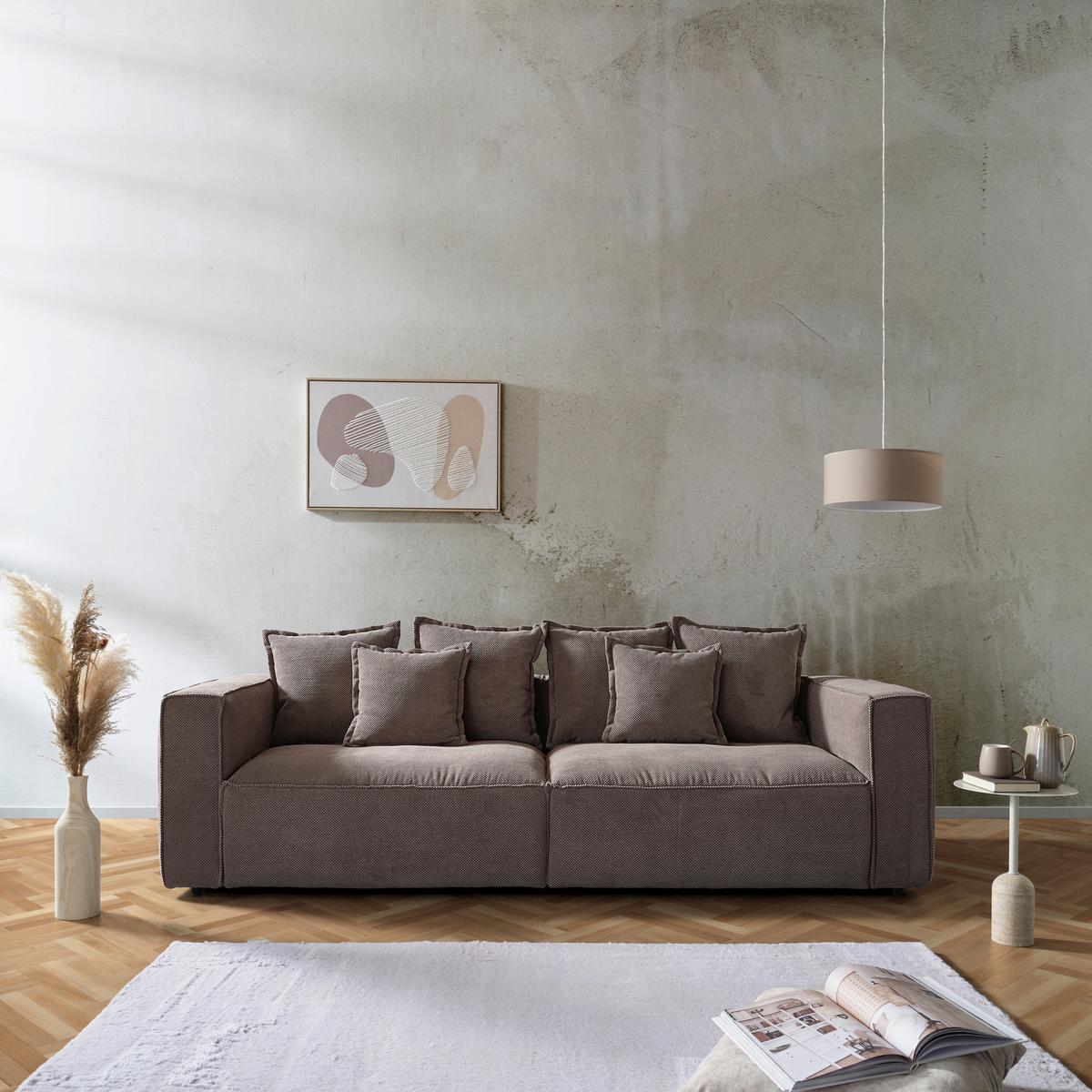 Bigsofa Cowboy - Grau, MODERN, Textil (280/72/109cm)