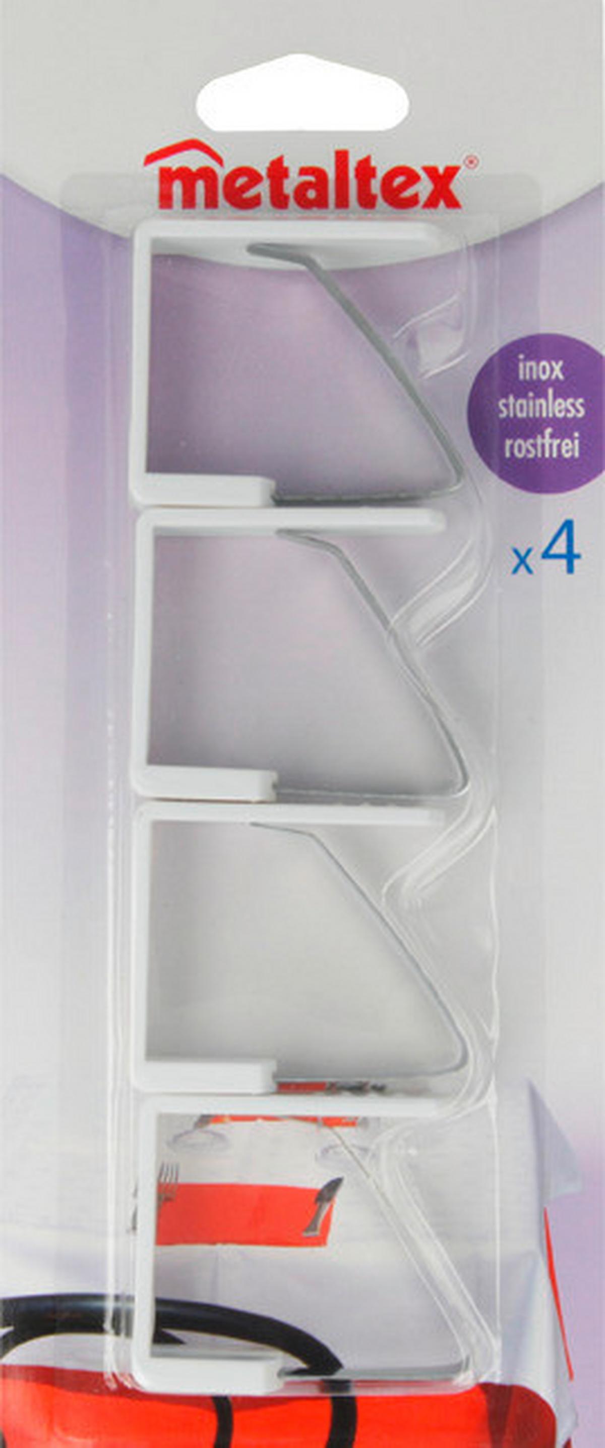 Terítőcsipesz 4 Db - műanyag/fém (2.27/9.5/1.9cm)