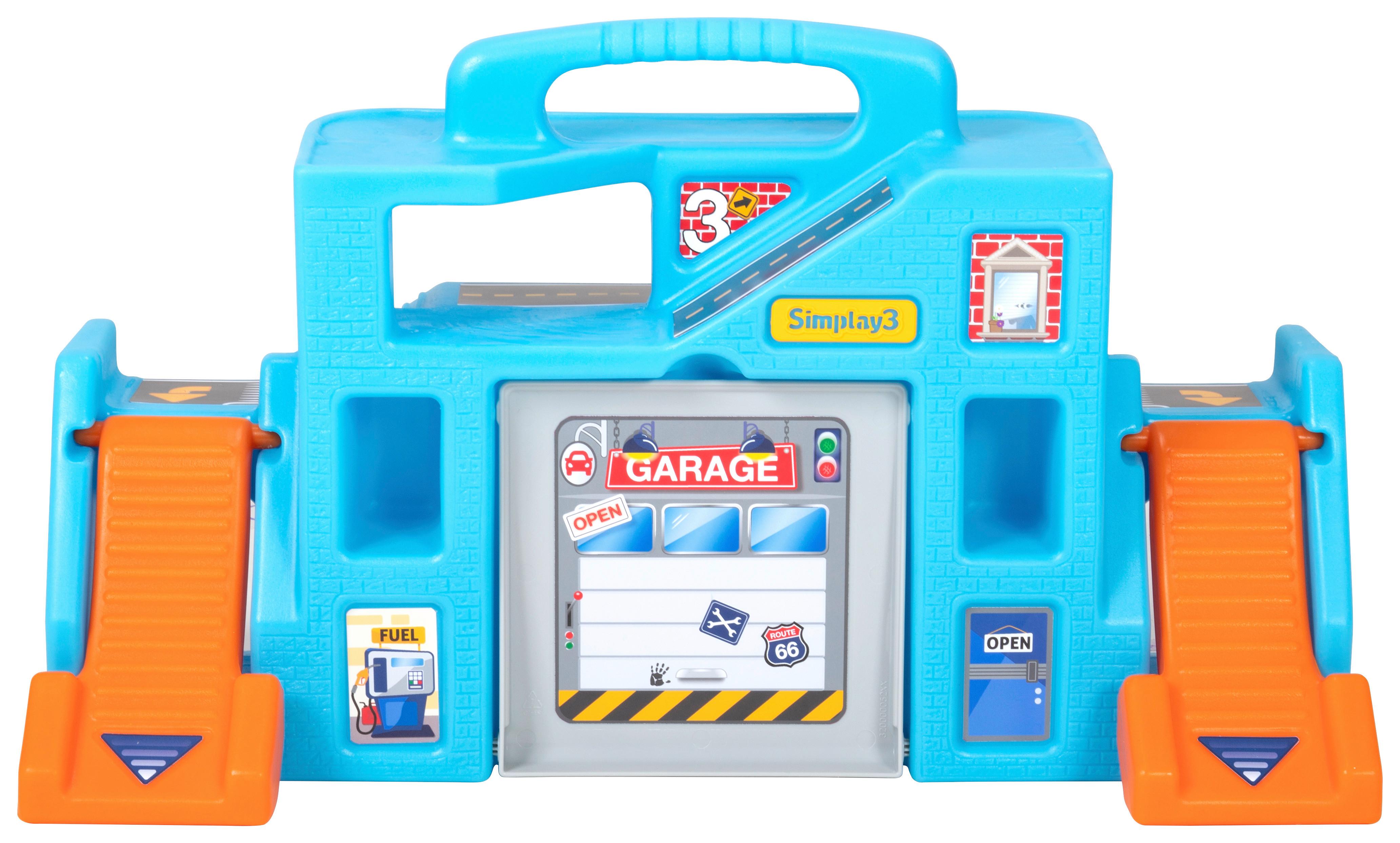 Autogarage Simplay 3 ab 1,5 Jahren tragbar - Multicolor, Basics, Kunststoff (64,5/23,8/38,1cm)