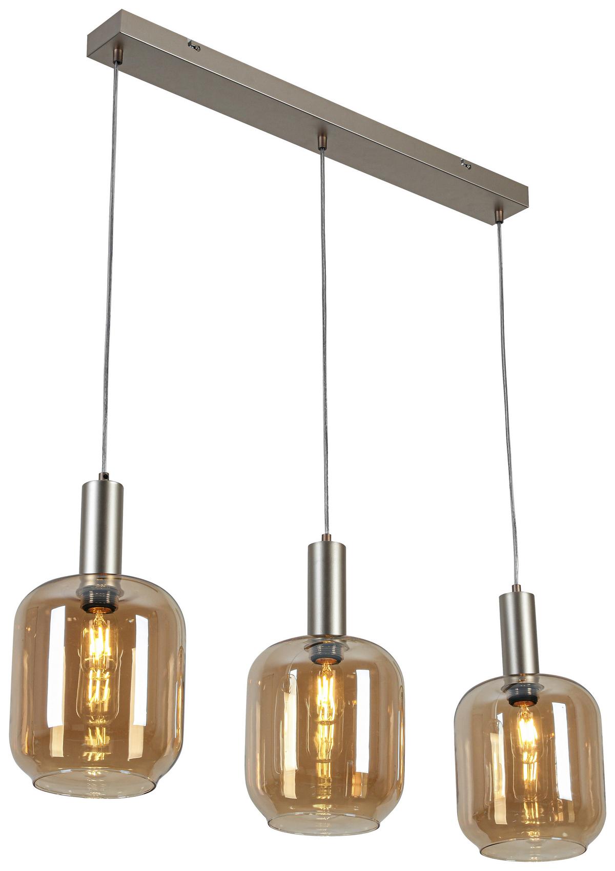 ZÁVĚSNÉ SVÍTIDLO SIOP - jantarové barvy/průhledné, Moderní, kov/plast (80/20/120cm)