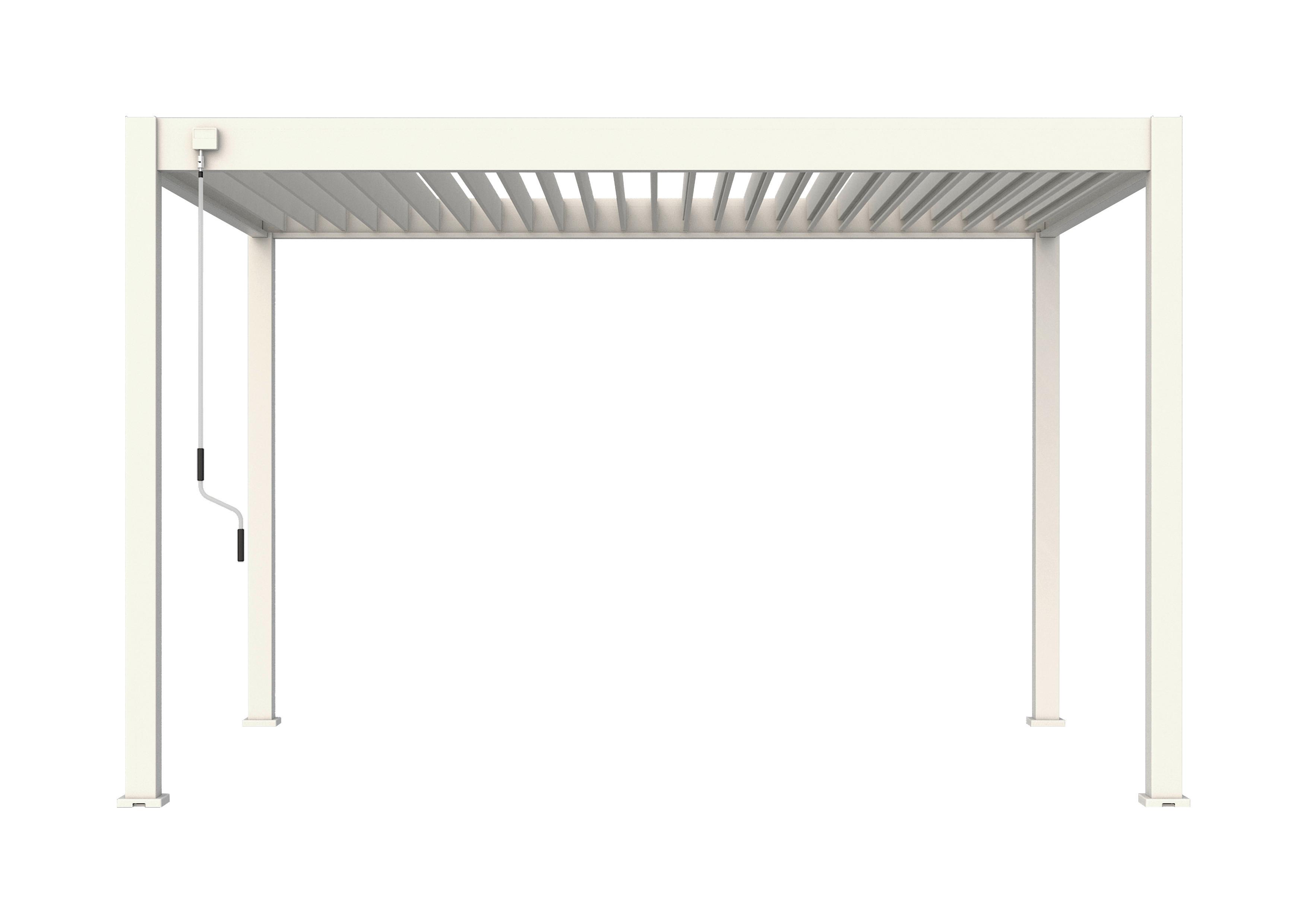 Pergola Classic 400x300 cm Weiß Stahl - Weiß, Basics, Metall (400/255/300cm) - WEIDE