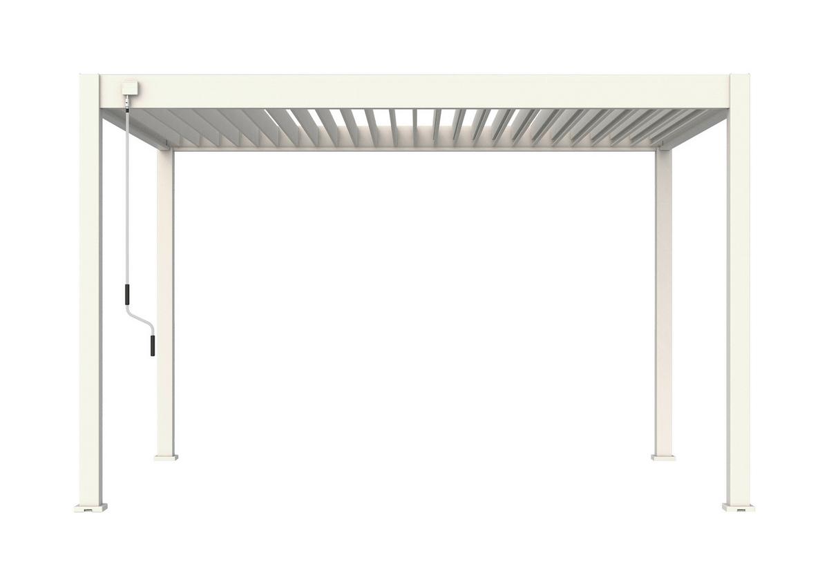Pergola Classic 400x300 cm Weiß Stahl - Weiß, Basics, Metall (400/255/300cm) - WEIDE