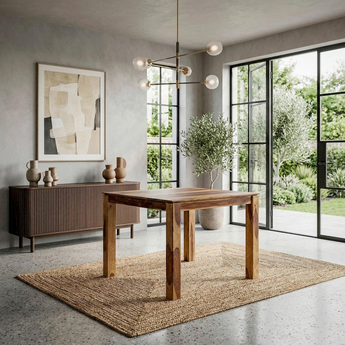ESSTISCH Sheeshamfarben L: 80cm - Sheeshamfarben, Design, Holz (80/75/80cm) - Livetastic