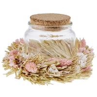 Kunstpflanze Trockenblume Bunt L: 18 cm, Haukea - Klar/Multicolor, MODERN, Glas/Naturmaterialien (18cm) - Luca Bessoni