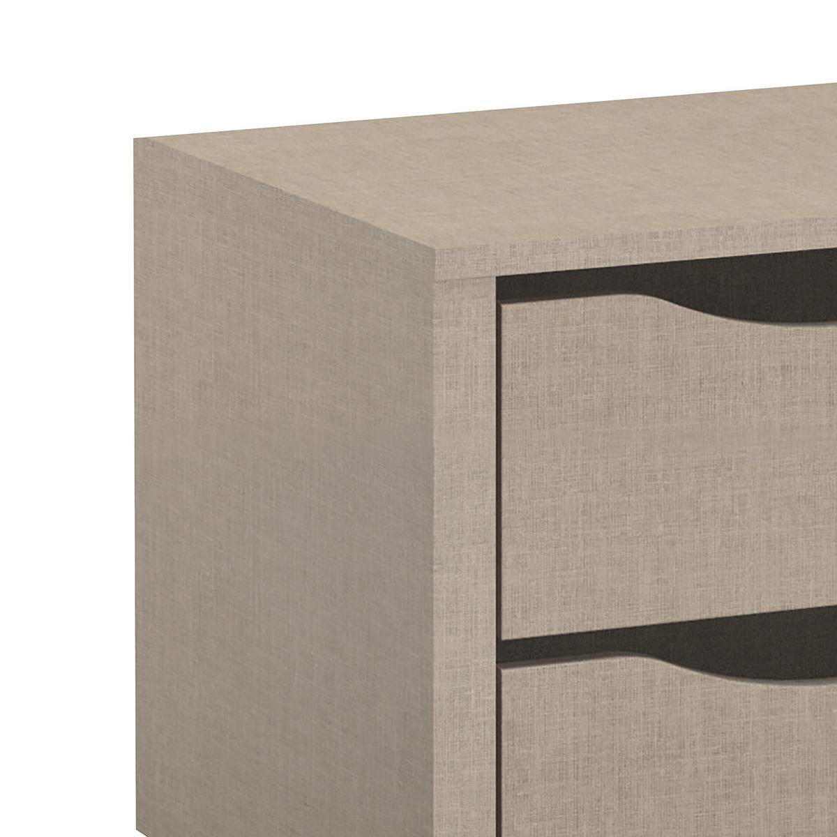 Schubkasteneinsatz Miami B: 66 cm, Grau, Mit 2 Laden - Grau (66/39/45cm)