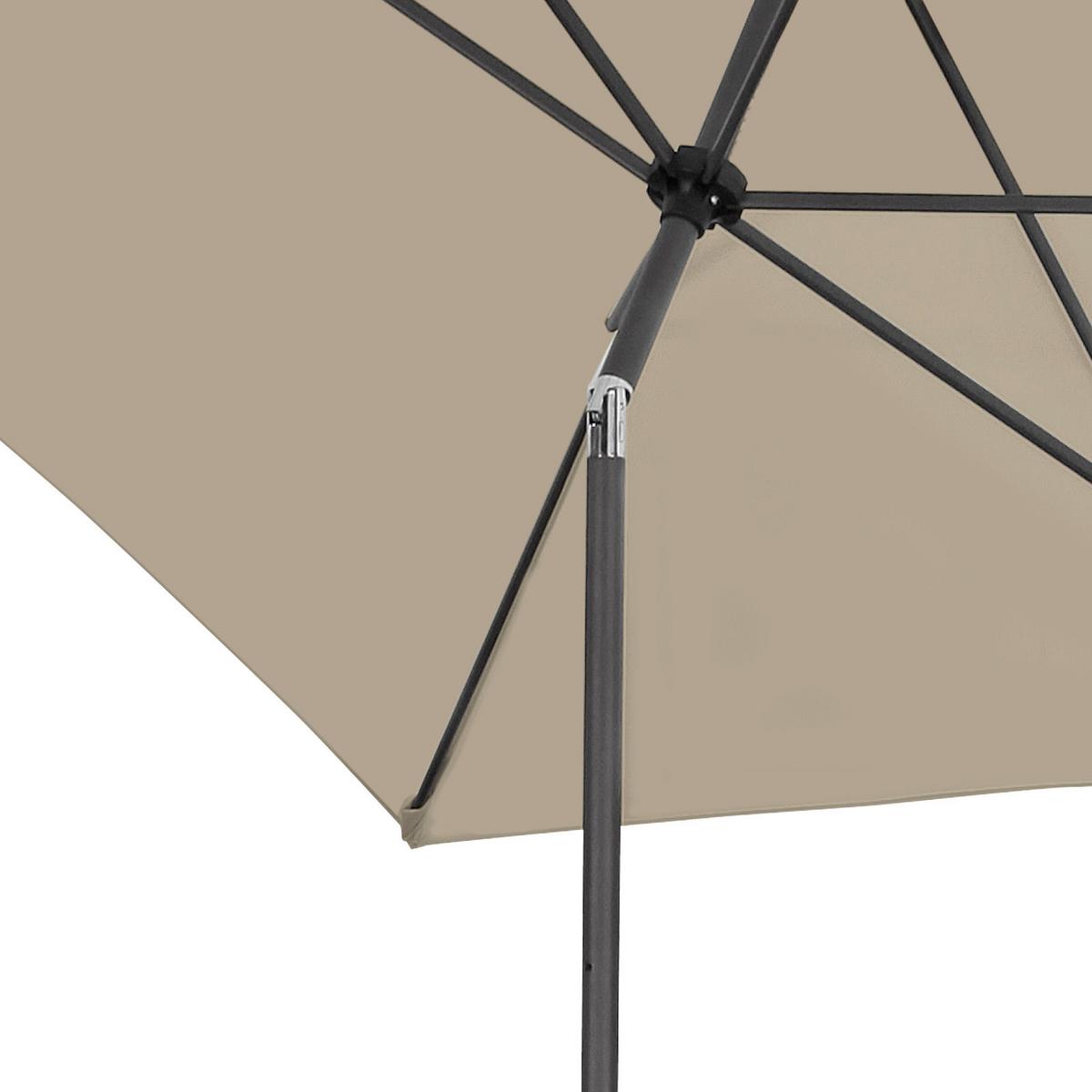 Sonnenschirm B/H/T: 250x257x200 cm Greige - Greige/Alufarben, MODERN, Textil/Metall (250/257/200cm) - Doppler