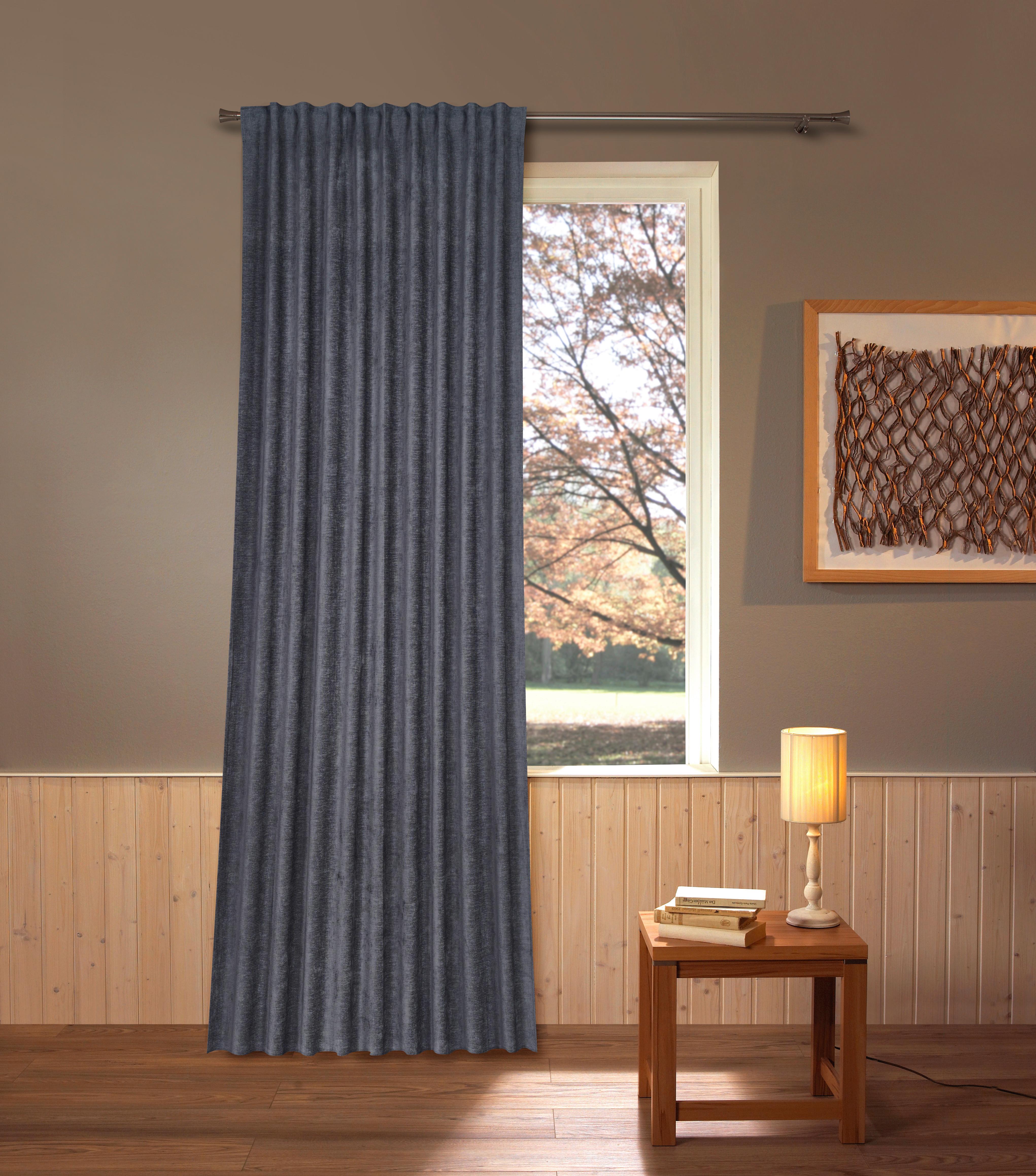 Sötétítőfüggöny Mina Kb. 140/245cm - antracit, Romantik / Landhaus, textil (140/245cm) - James Wood