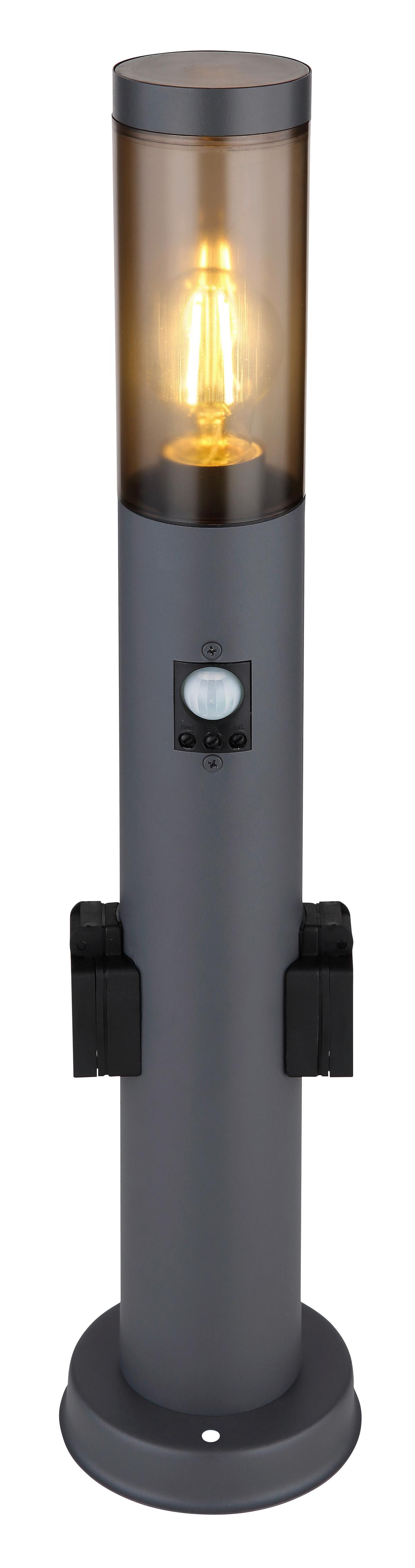 Außenleuchte Mit Bewegungsmelder 15 W - Anthrazit/Grau, Design, Kunststoff/Metall (12,7/60cm) - Globo