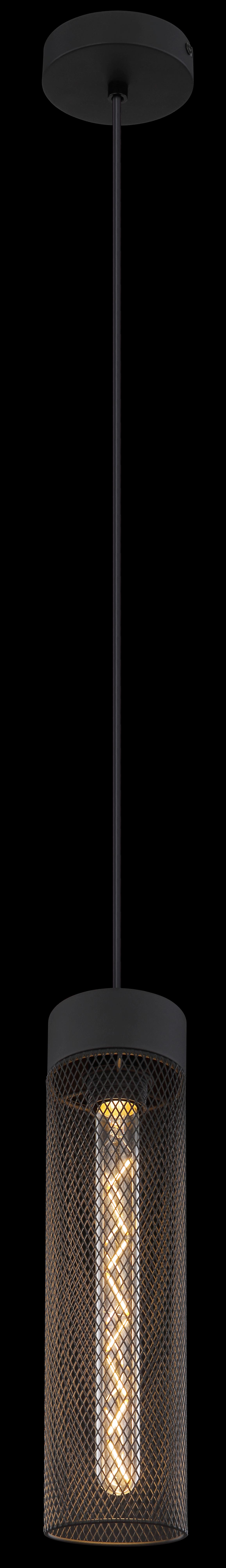 Hängeleuchte 15649h - Schwarz, Design, Metall (10/120cm) - Globo