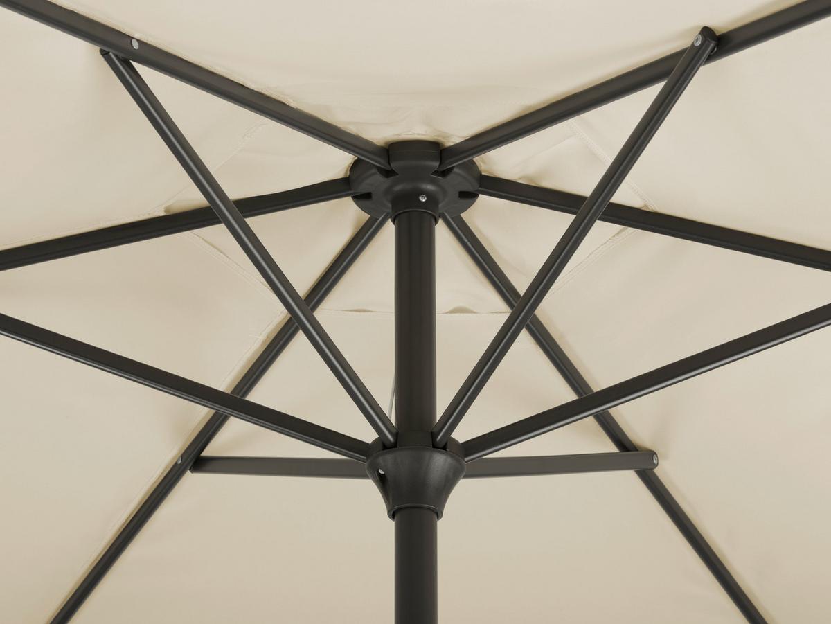 Sonnenschirm Bilbao BxHxT: 220x210x220 cm Naturfarben - Anthrazit/Naturfarben, Basics, Textil/Metall (220/210/220cm) - Schneider