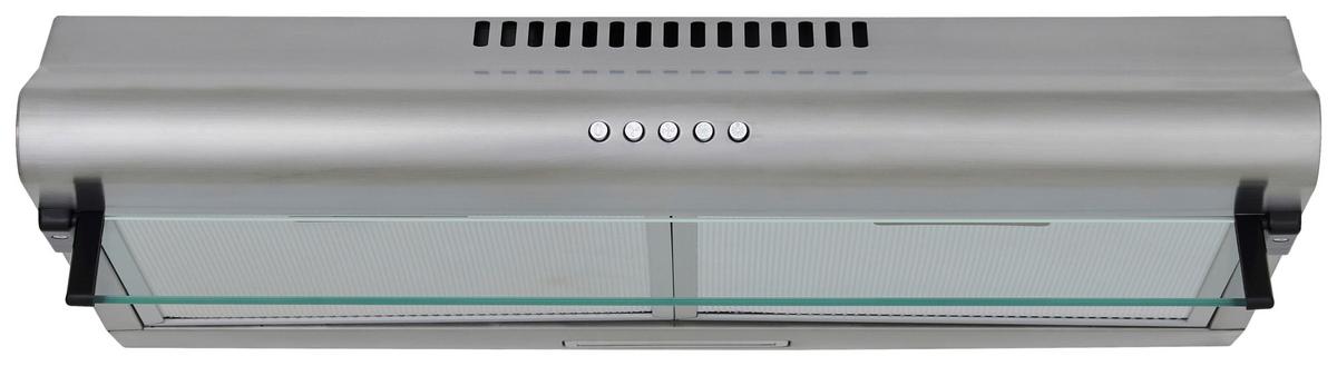 Dunstabzugshaube Tila Edelstahlfarben B: 60 cm, Led - Edelstahlfarben, Trend, Glas/Metall (60/13/50cm) - Respekta