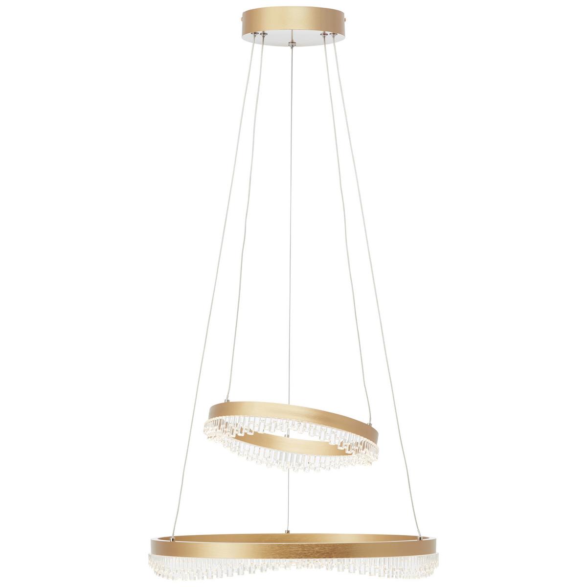 Led-hängeleuchte G60171/18 Aurora - Goldfarben, Design, Kunststoff/Metall (50/150cm) - Brilliant