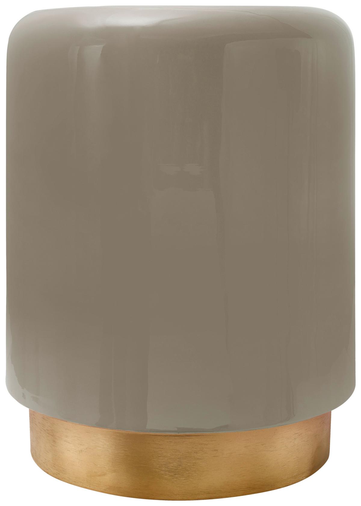 ODKLÁDACÍ STOLEK ART DECO TAUPE - barvy zlata/šedohnědá, Design, kov (35/44,5cm) - MID.YOU
