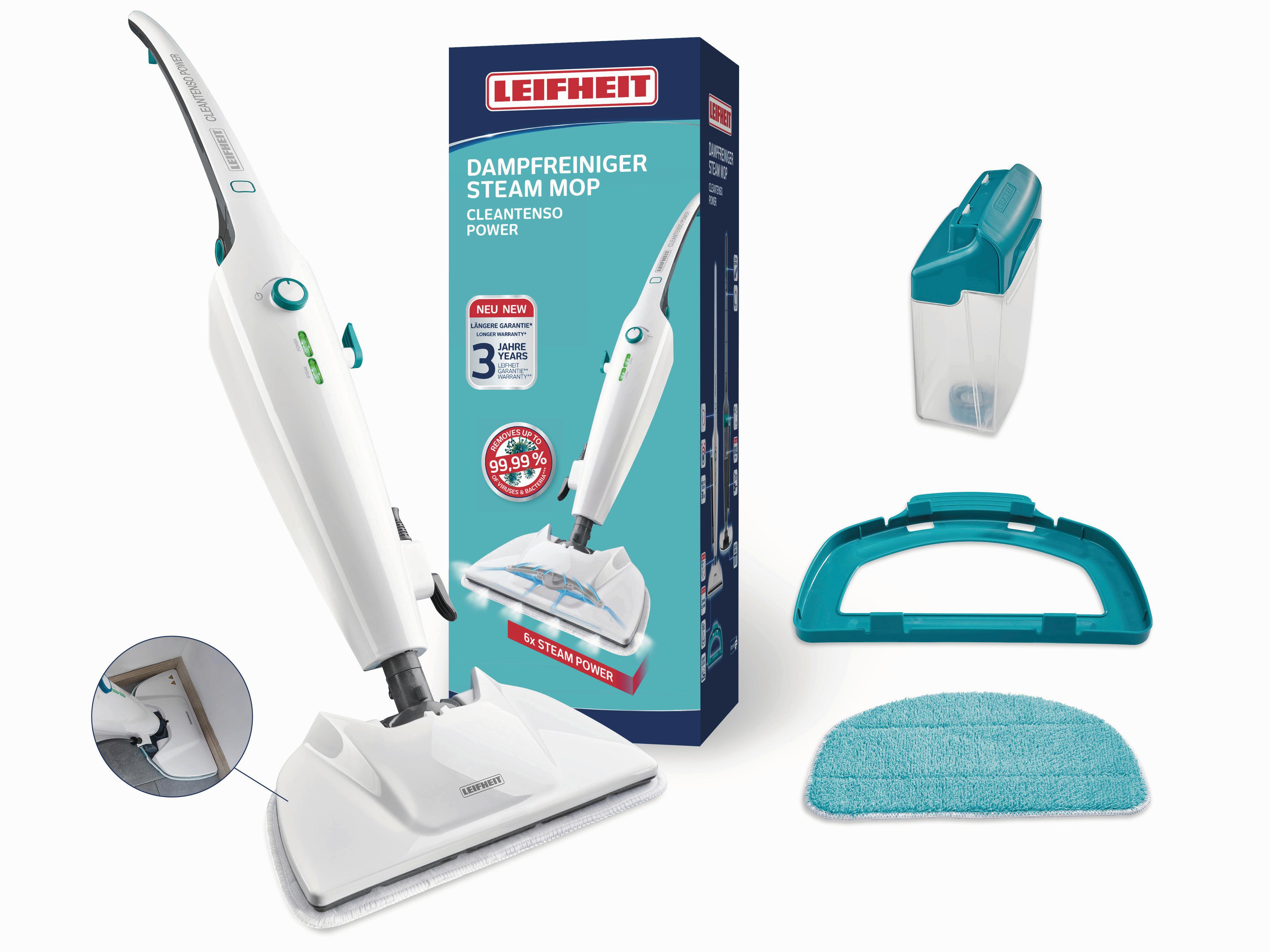 Dampfreiniger Cleantenso Power - Weiß, Basics, Kunststoff (120/31/18cm) - Leifheit
