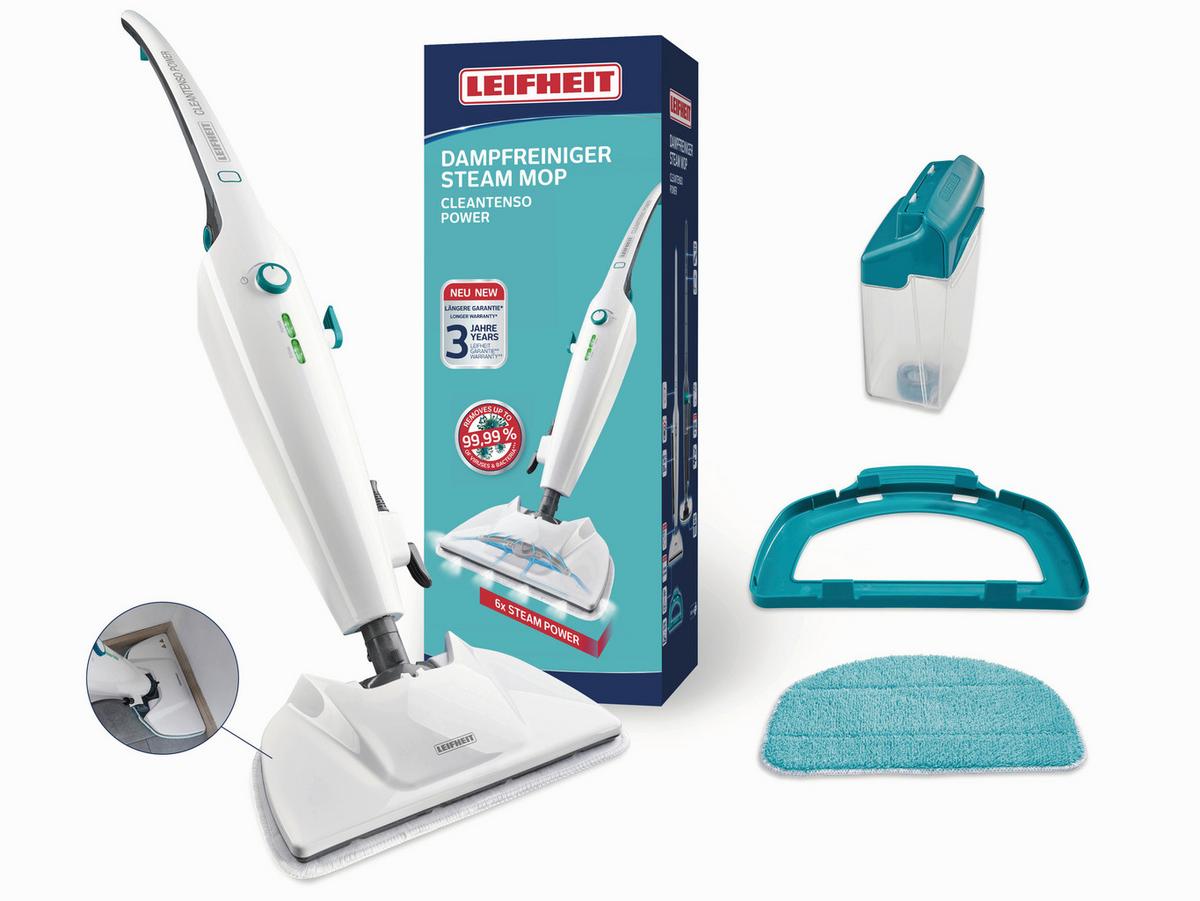 Dampfreiniger Cleantenso Power - Weiß, Basics, Kunststoff (120/31/18cm) - Leifheit