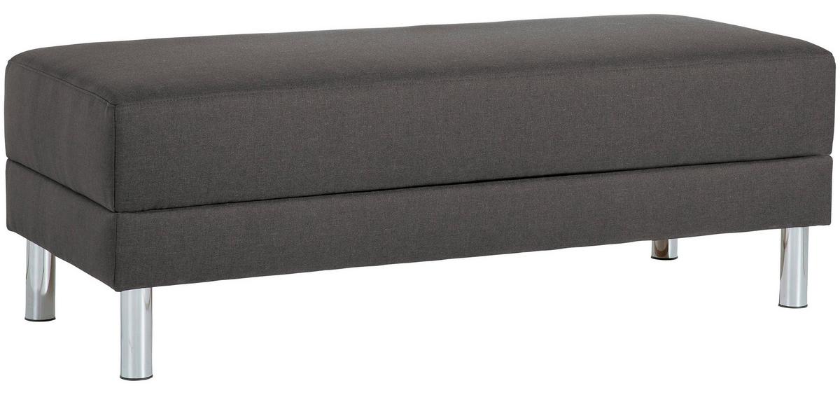 Ecksofa mit Schlaffunktion Just Fashion Anthrazit - Chromfarben/Anthrazit, KONVENTIONELL, Textil (152/230cm) - Max Winzer