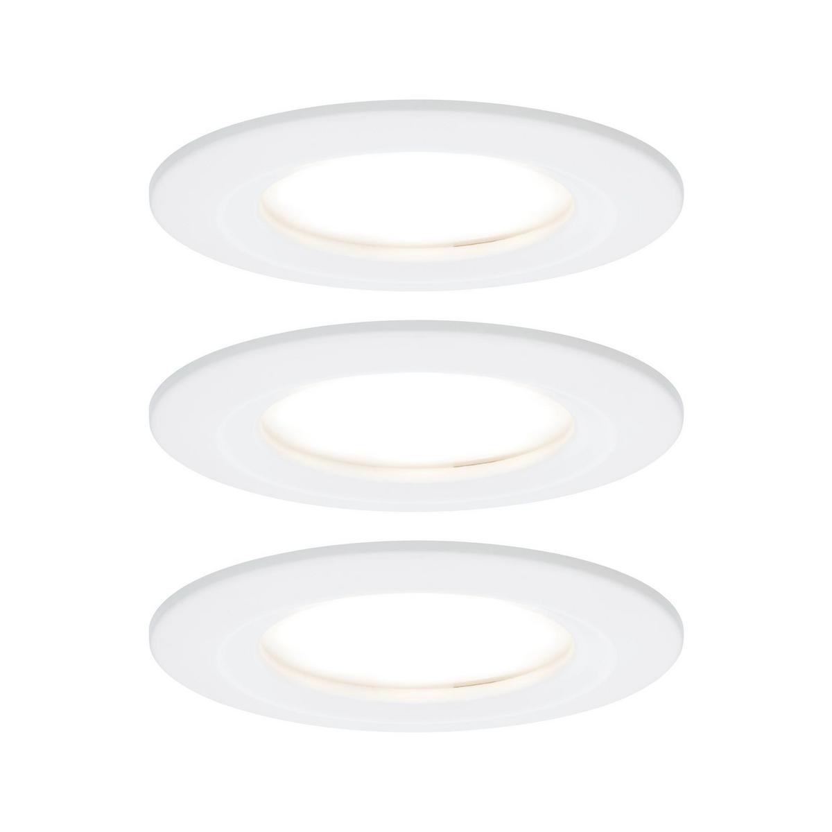 Deckenleuchte 3er-Set Ø 8,4 cm, dimmbar, Rund - Basics (8,4cm) - Paulmann