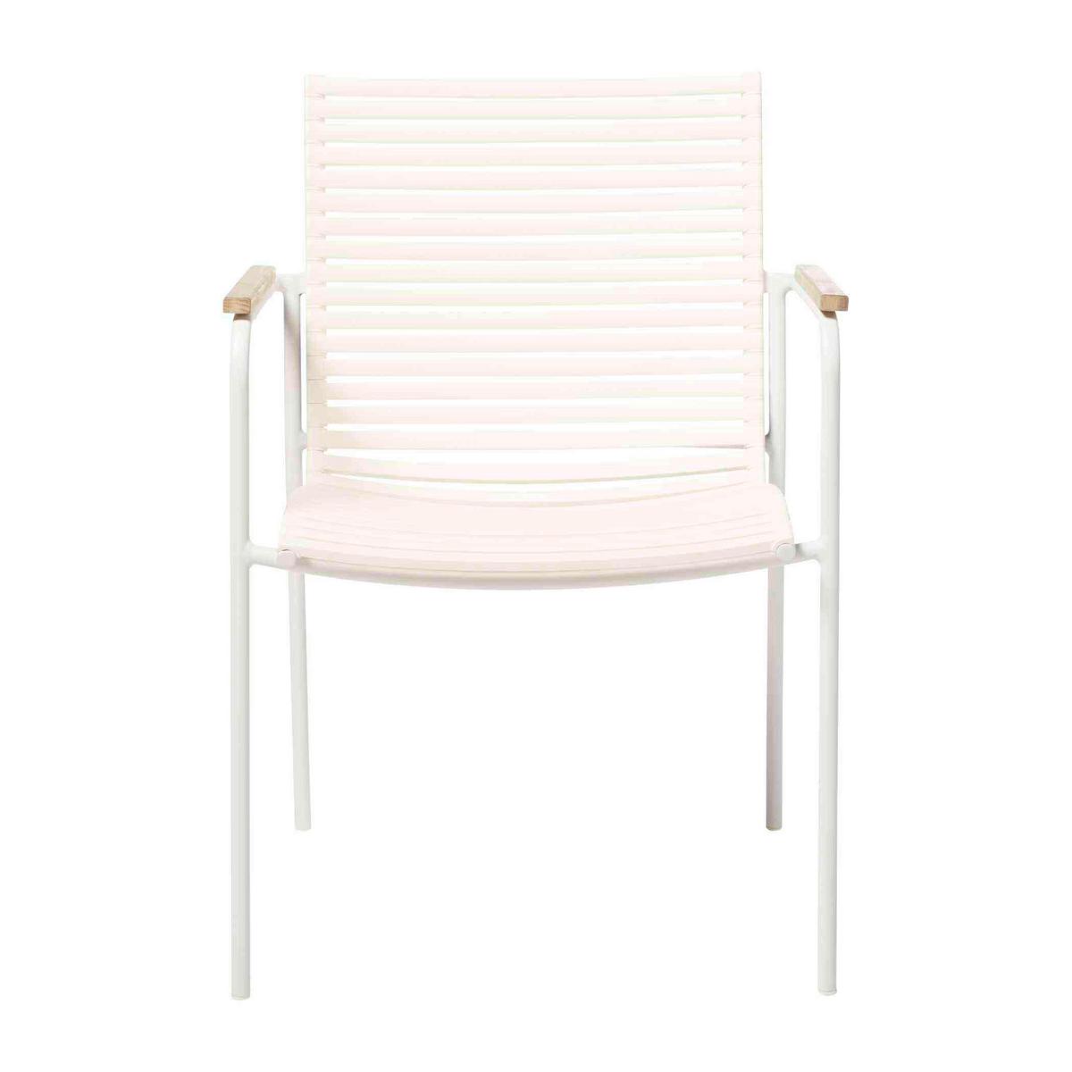 Gartensessel stapelbar Mood MOOD - Weiß/Teakfarben, Natur, Holz/Kunststoff (60/84/56cm) - Gardenson