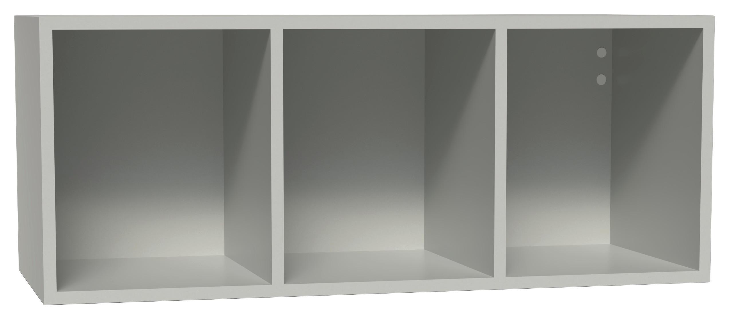 Wandregal Las Vegas Seidengrau B: 90 cm - Grau, MODERN, Holzwerkstoff (90/36/37cm) - Vertico