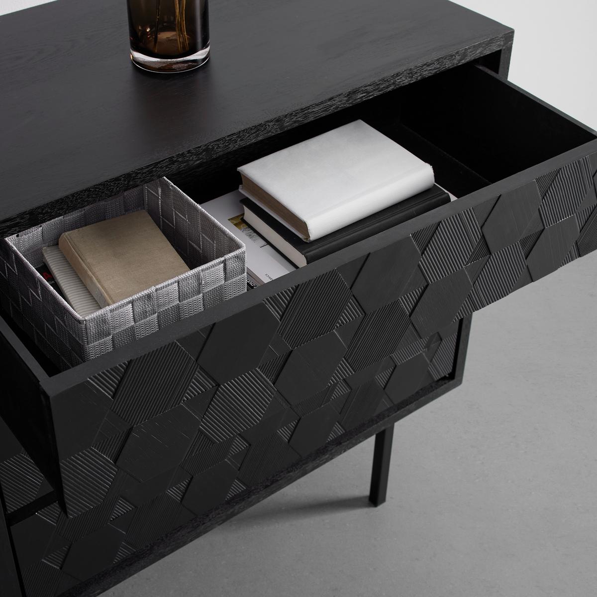 Příborník ROMA černý - černá, Moderní, kov/dřevo (131,5/77/42cm) - Bessagi Home