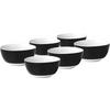 Müslischalenset Schwarz Weiß 6-teilig D: 14 cm - Schwarz/Weiß, Basics, Keramik (14/6cm) - Van Well