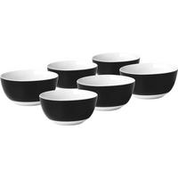 Müslischalenset Schwarz Weiß 6-teilig D: 14 cm - Schwarz/Weiß, Basics, Keramik (14/6cm) - Van Well