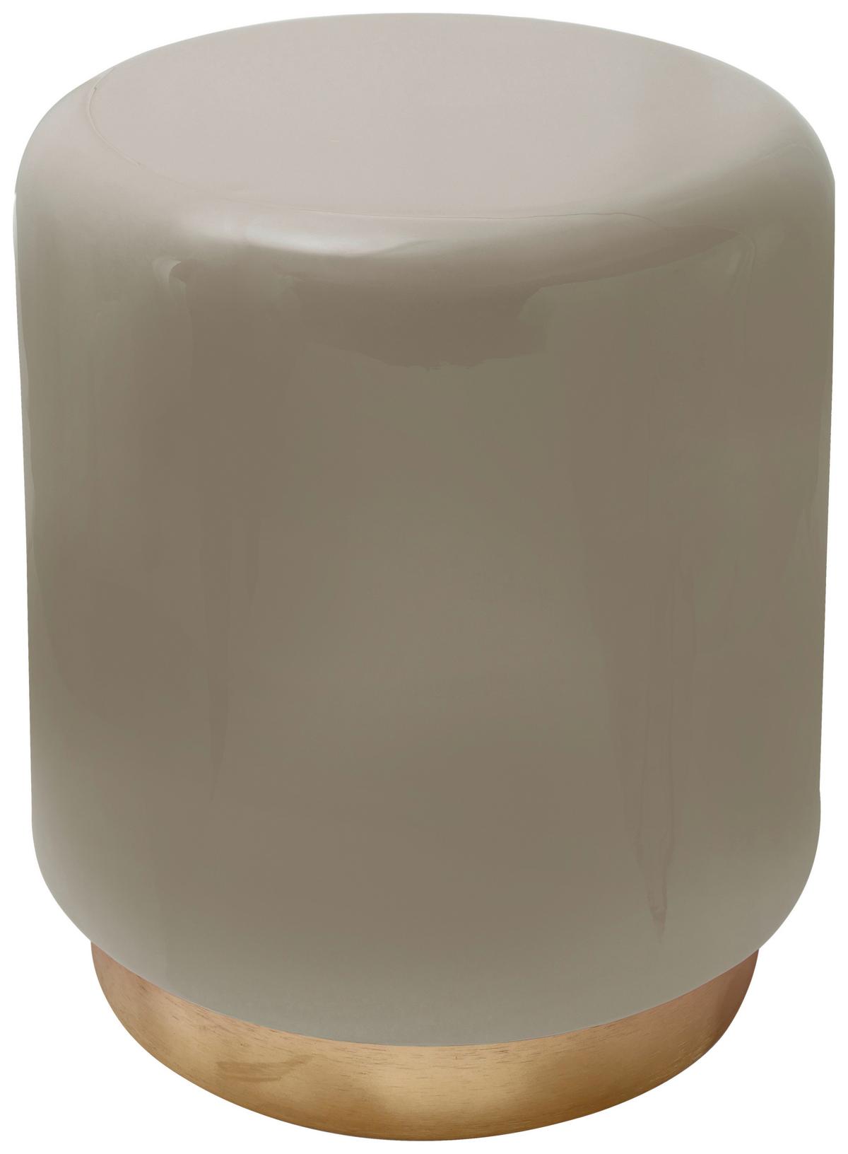ODKLÁDACÍ STOLEK ART DECO TAUPE - barvy zlata/šedohnědá, Design, kov (35/44,5cm) - MID.YOU
