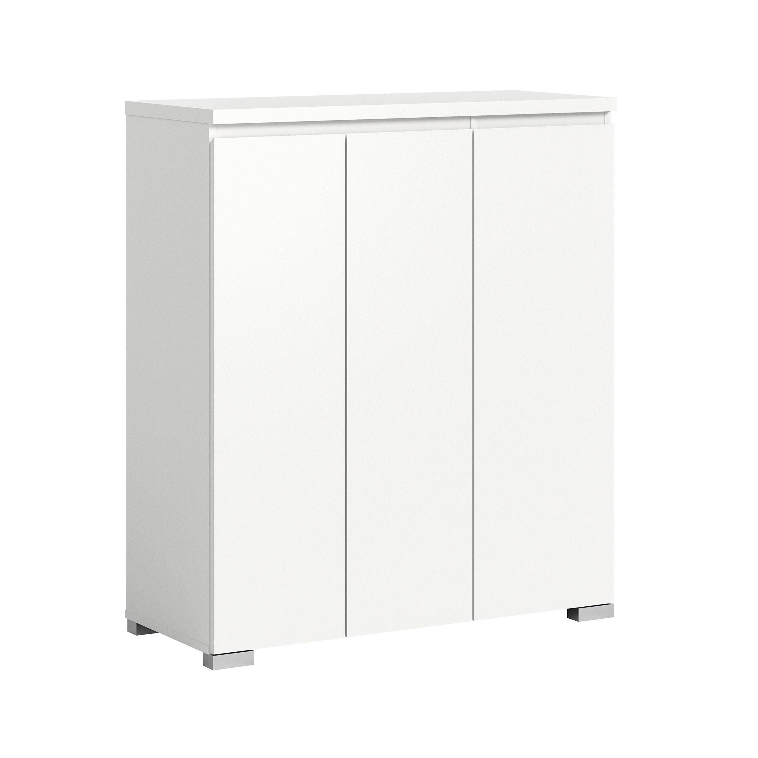 Skrinka na topánky biela - biela, Modern, kompozitné drevo (95/109/40cm) - Mömax