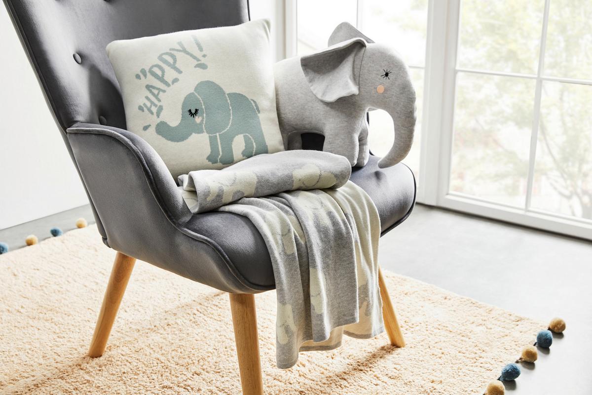 Prikrývka pre bábätko ELLY sivá/biela - sivá/biela, Modern, textil (80/100cm) - Bessagi Kids