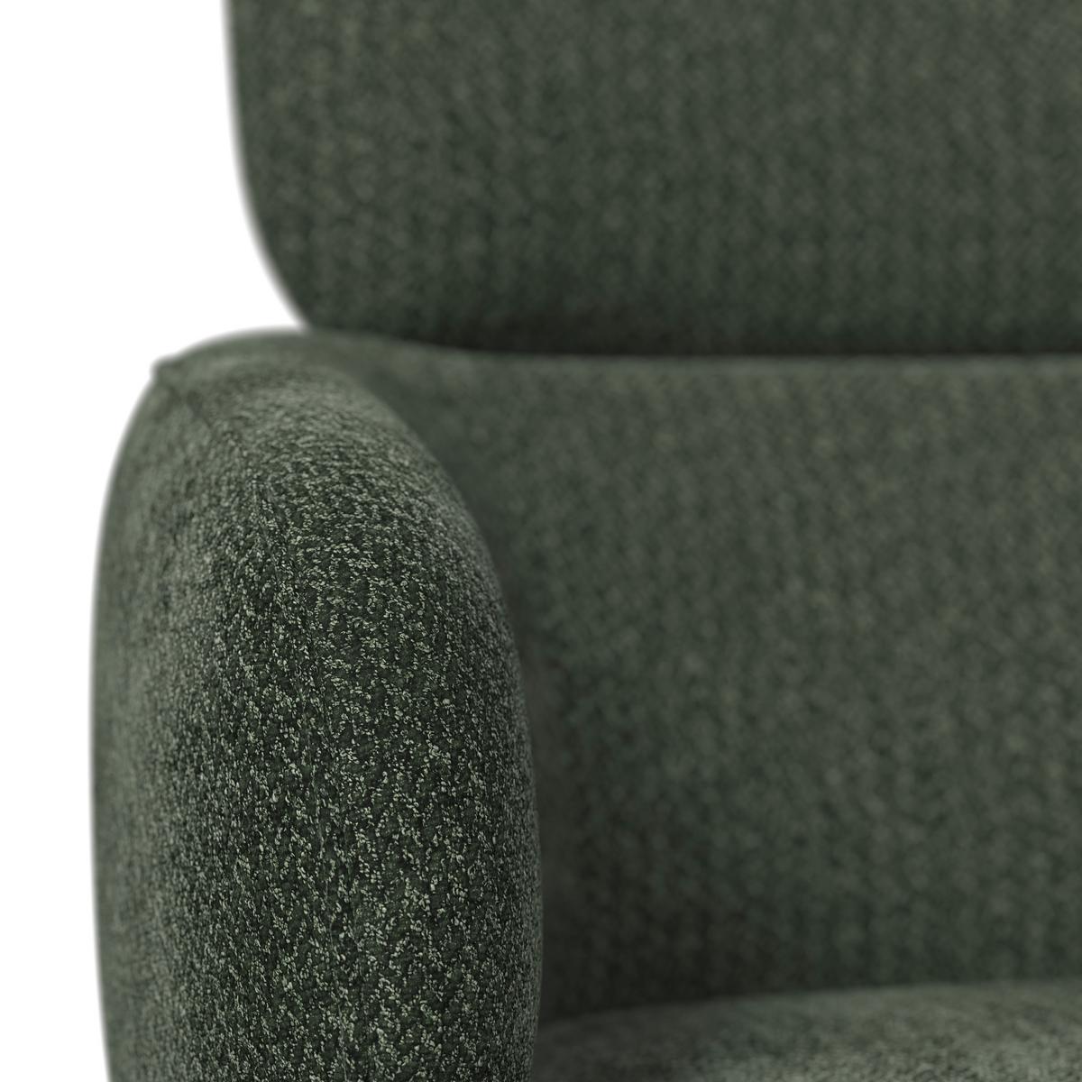 ŽIDLE S PODRUČKAMI LIORA - černá/zelená, Moderní, kov/textil (57,5/84/61cm) - Bessagi Home