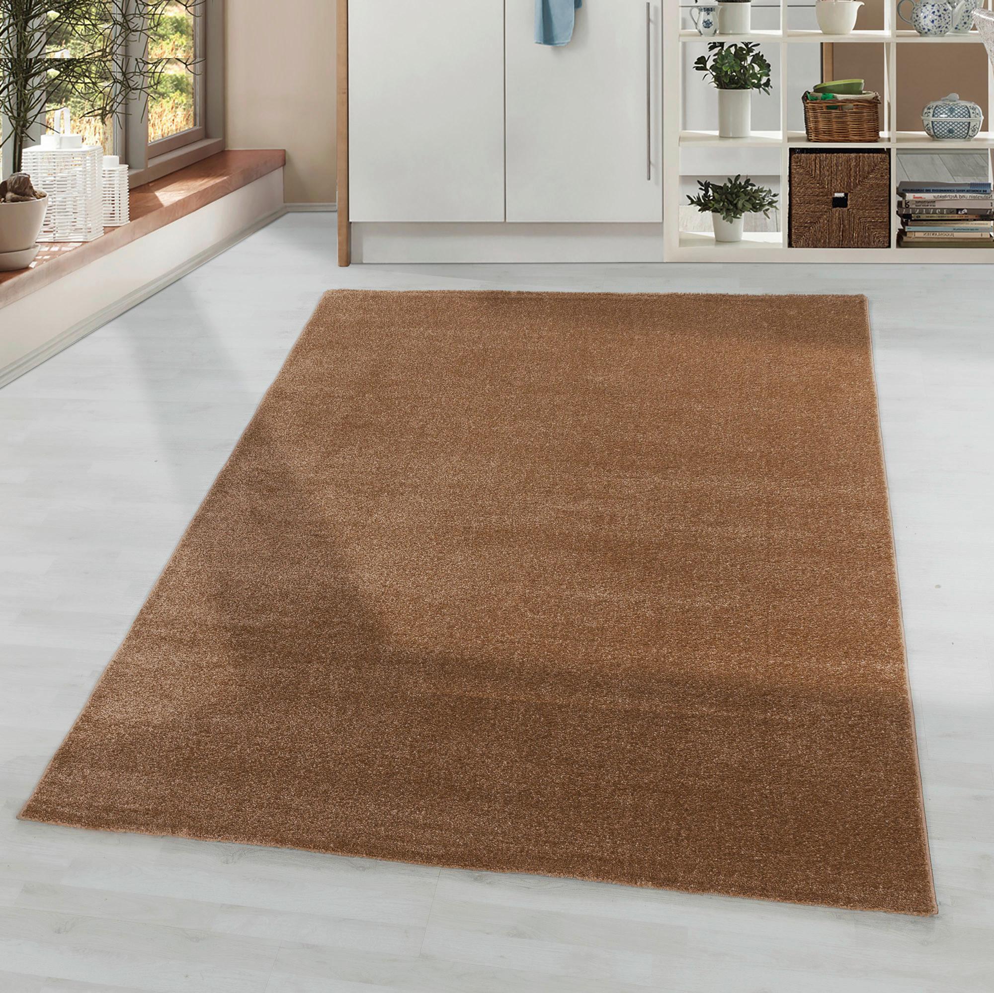 Hochflor Teppich Kupferfarben Rio 80x150 cm - Kupferfarben, Basics, Textil (80/150cm)