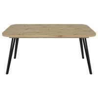 Esstisch Life Eiche Artisan/Schwarz B: 76 cm - Schwarz/Eiche Artisan, LIFESTYLE, Holzwerkstoff/Metall (160/90/76cm) - MID.YOU