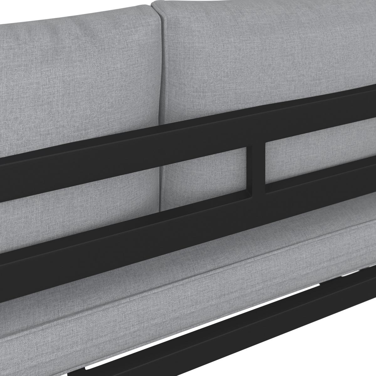 Záhradná sedacia súprava PERGOLINA - sivá/svetlosivá, Modern, kov/textil (194/245cm) - Bessagi Garden