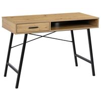 Psací stůl SCOTT - černá/dub artisan, Moderní, kov/kompozitní dřevo (110/76/48cm) - Mömax