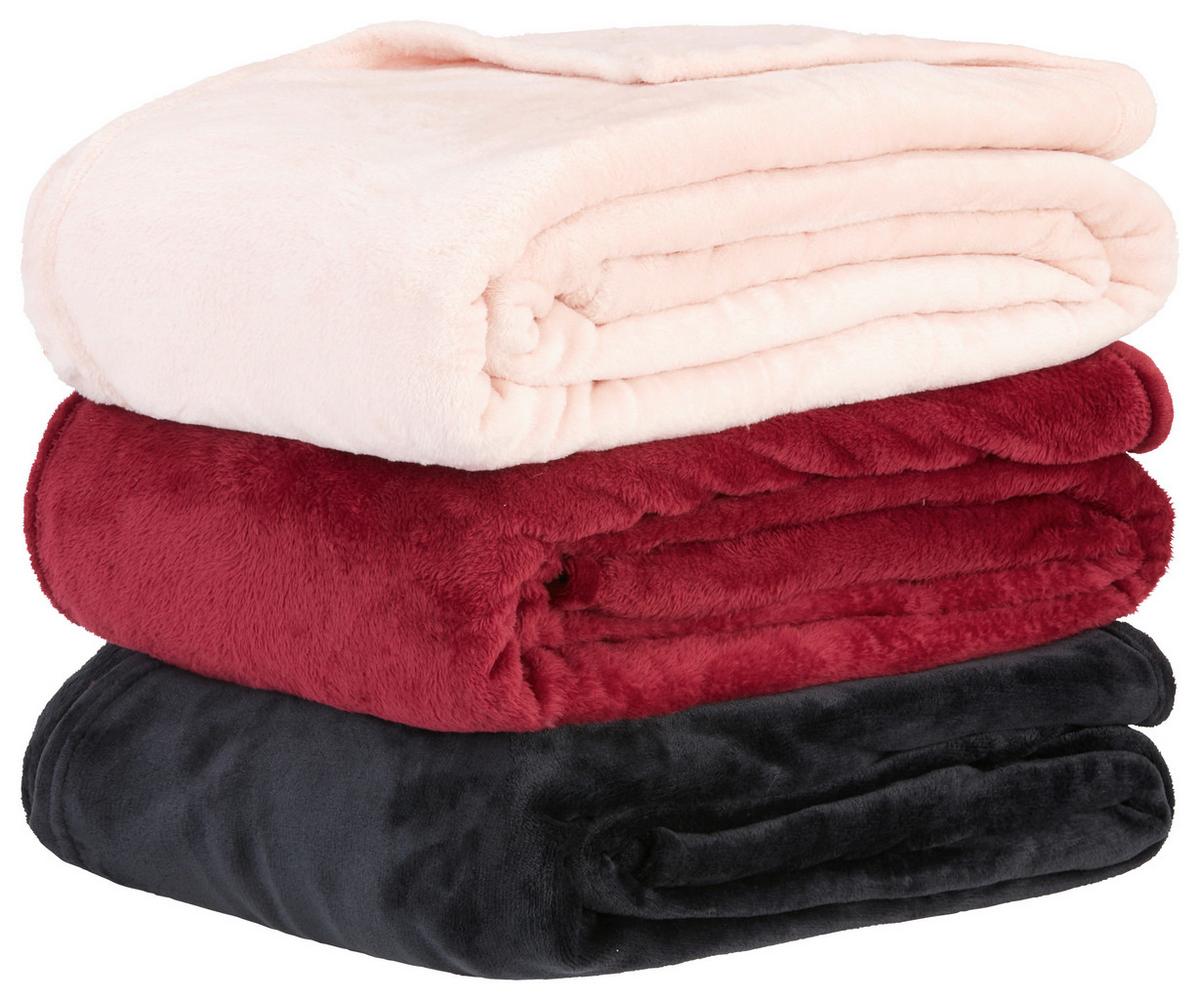 MĚKKÁ DEKA Michael XXL, 220/240cm, černá - černá, textil (220/240cm) - Modern Living