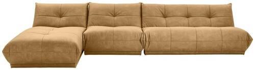Ecksofa Giselle Hellbraun S: 185x390 Cm - Hellbraun, Trend, Textil (185/390cm) - Livetastic