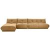 Ecksofa Giselle Hellbraun S: 185x390 Cm - Hellbraun, Trend, Textil (185/390cm) - Livetastic