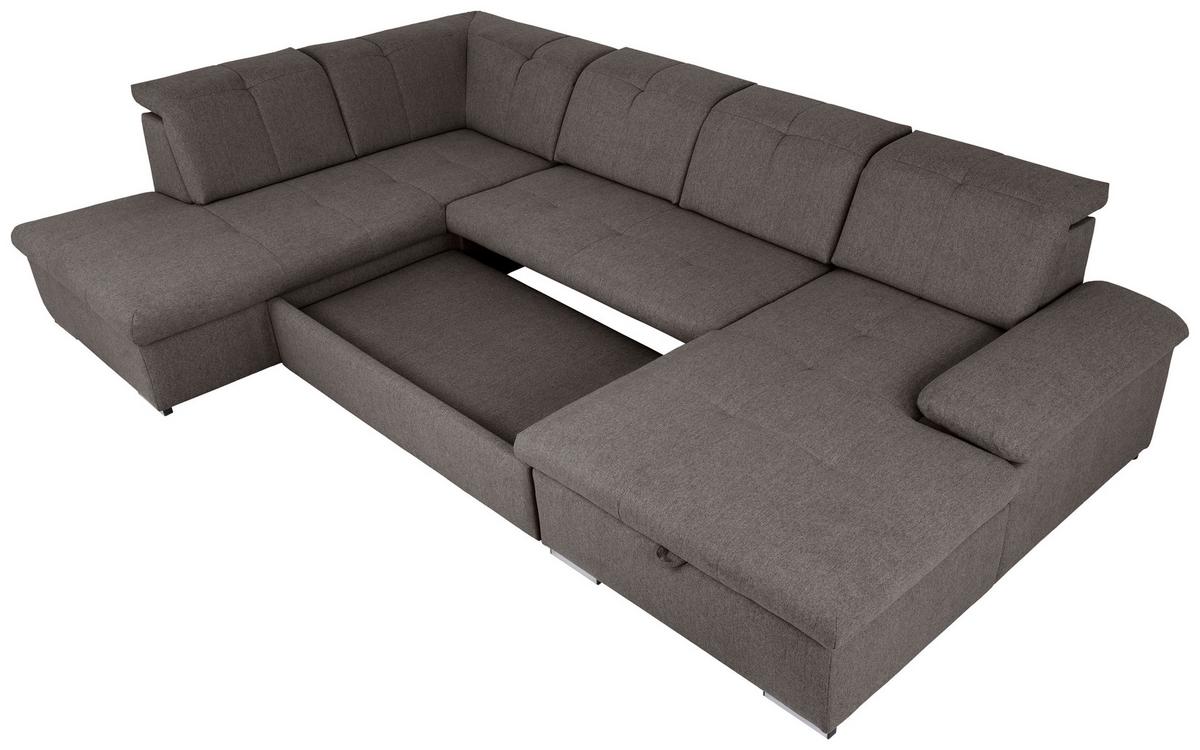 Wohnlandschaft Ramzes Grau U: 215x328x173 cm - Grau, Design, Textil (215/328/173cm) - MID.YOU