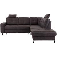 Ecksofa mit Schlaffunktion & Bettkasten Varese Anthrazit - Anthrazit/Beige, MODERN, Textil (237/219cm) - James Wood