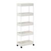 Regál na kolečkách SANDRO bílý - bílá, Moderní, kov/plast (40/116/22cm) - P & B